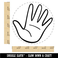 Hand Holding Up Five Finger Open Palm Rubber Stamp for Stamping Crafting Planner