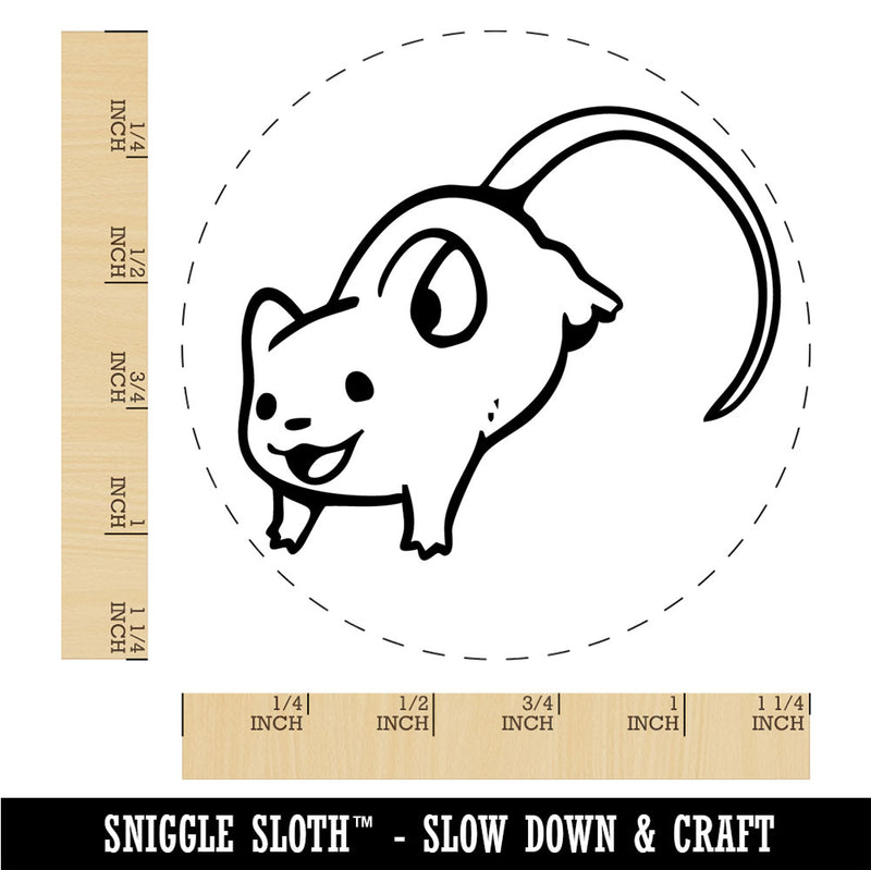 Happy Leaping Mouse Rodent Gerbil Rubber Stamp for Stamping Crafting Planners