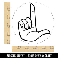 Loser L Hand Sign Symbol Rubber Stamp for Stamping Crafting Planners