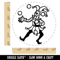 Medieval Jester Joker Juggler Entertainer Balls Rubber Stamp for Stamping