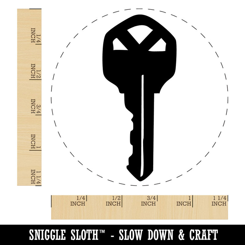 Modern House Key Silhouette Rubber Stamp for Stamping Crafting Planners