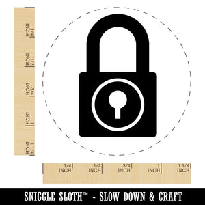 Padlock Locked Keyhole Security Symbol Rubber Stamp for Stamping Crafting