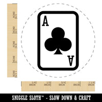 Playing Card Ace of Clubs Rubber Stamp for Stamping Crafting Planners