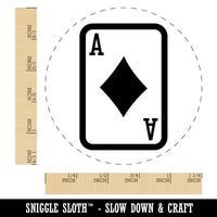 Playing Card Ace of Diamonds Rubber Stamp for Stamping Crafting Planners