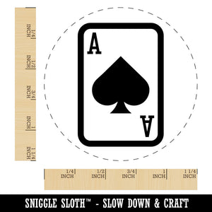 Playing Card Ace of Spades Rubber Stamp for Stamping Crafting Planners