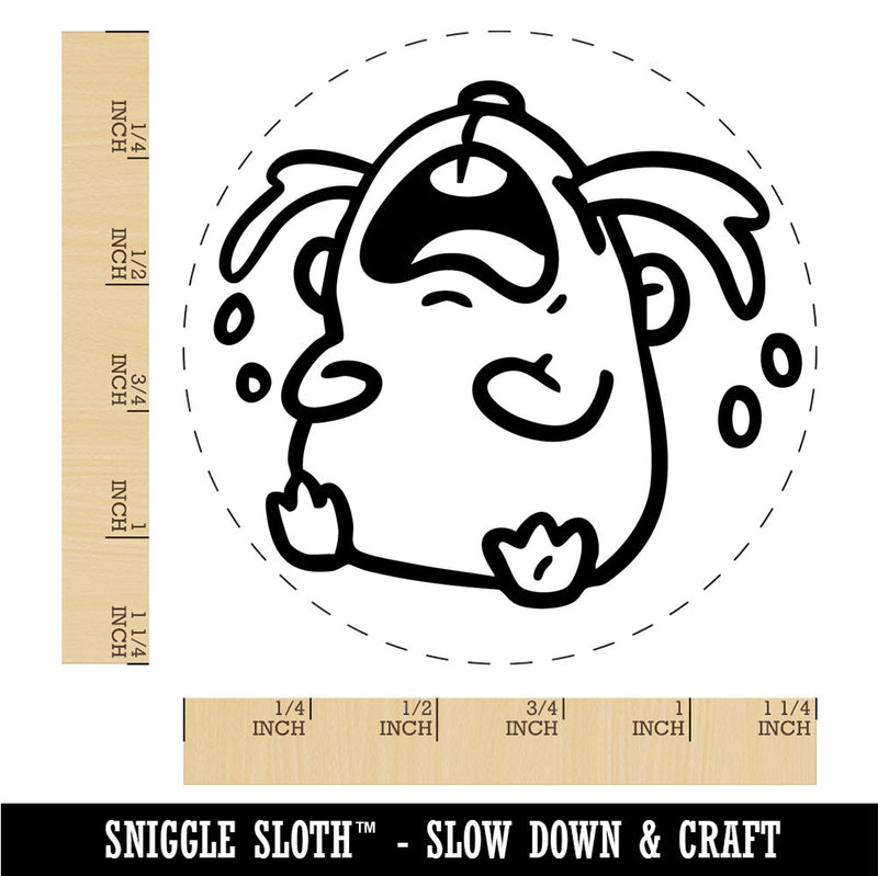 Sad Crying Bawling Gerbil Hamster Rodent Critter Pet Rubber Stamp for Stamping