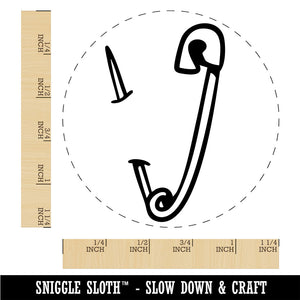 Safety Pin Needle Piercing Fabric Rubber Stamp for Stamping Crafting Planners