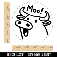 Silly Cartoon Cow Moo Rubber Stamp for Stamping Crafting Planners