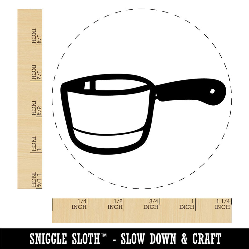 Small Cooking Pot Sauce Pan Rubber Stamp for Stamping Crafting Planners