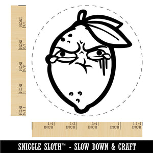 Sour Lemon Puckered Scrunched Face Rubber Stamp for Stamping Crafting Planners