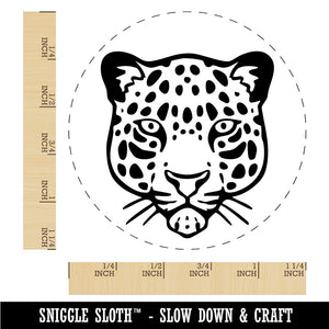 Stoic Leopard Head Spotted Big Cat Rubber Stamp for Stamping Crafting Planners