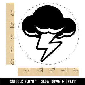 Thunder Storm Cloud Weather Lighting Bolt Rubber Stamp for Stamping Crafting