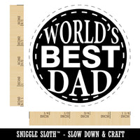 World's Best Dad Globe Father's Day Rubber Stamp for Stamping Crafting Planners