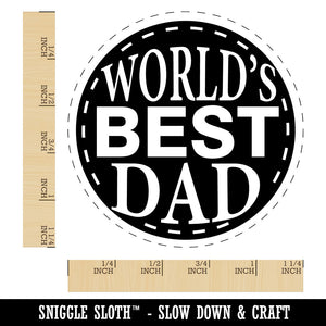 World's Best Dad Globe Father's Day Rubber Stamp for Stamping Crafting Planners