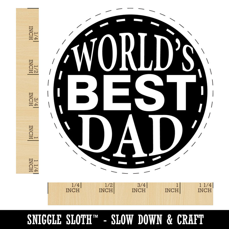 World's Best Dad Globe Father's Day Rubber Stamp for Stamping Crafting Planners