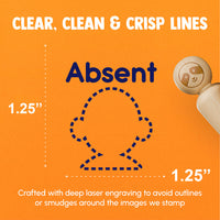 Absent Student School Rubber Stamp for Stamping Crafting Planners