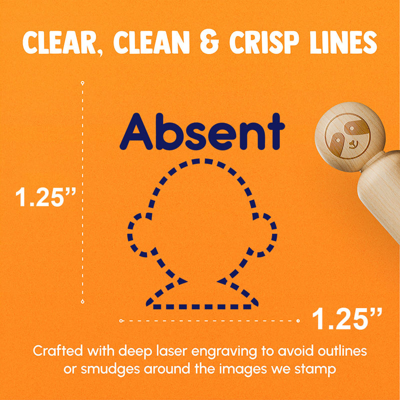 Absent Student School Rubber Stamp for Stamping Crafting Planners