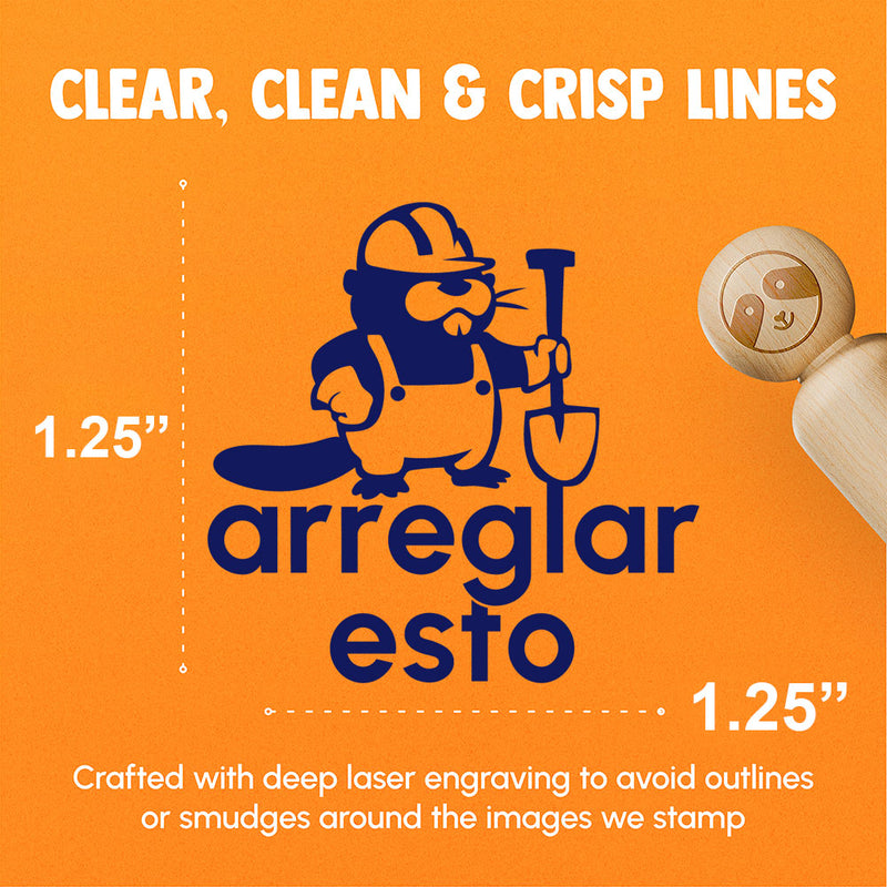 Arreglar Esto Fix This Beaver Spanish Class School Teacher Stamp Rubber Stamp for Stamping Crafting Planners