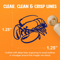 Awesome Atlantic Lobster Seafood Crustacean Rubber Stamp for Stamping Crafting Planners