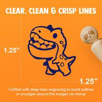 Big Toothed Cartoon Dinosaur Tyrannosaurus Rex Rubber Stamp for Stamping Crafting Planners