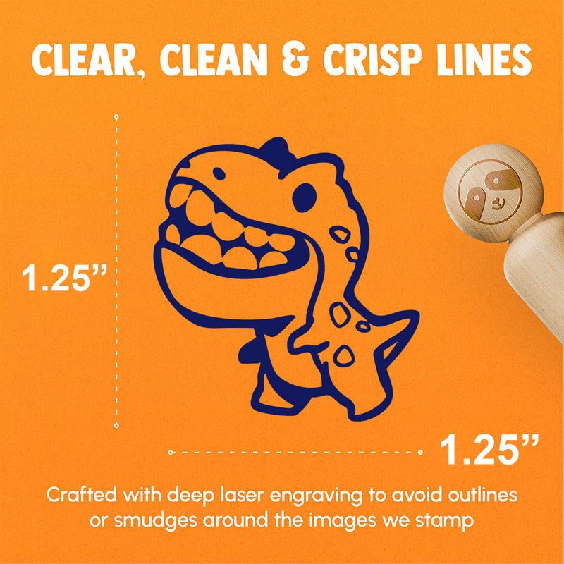 Big Toothed Cartoon Dinosaur Tyrannosaurus Rex Rubber Stamp for Stamping Crafting Planners