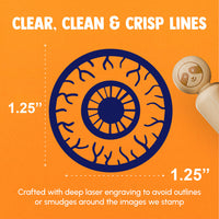 Bloodshot Realistic Veiny Eye Pupil Rubber Stamp for Stamping Crafting Planners