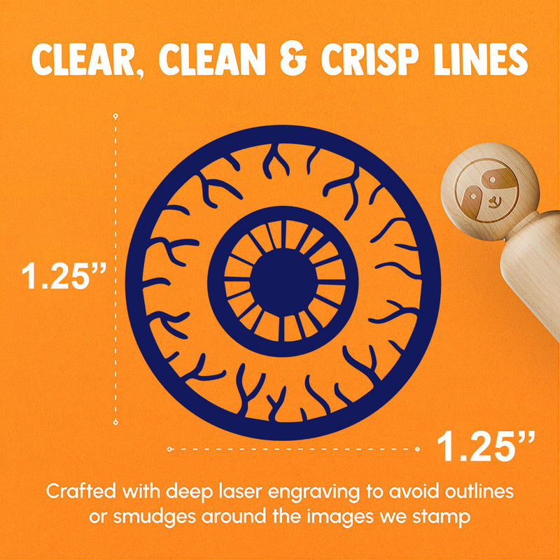 Bloodshot Realistic Veiny Eye Pupil Rubber Stamp for Stamping Crafting Planners