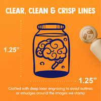 Brain In a Jar Science Fiction Scifi Rubber Stamp for Stamping Crafting Planners