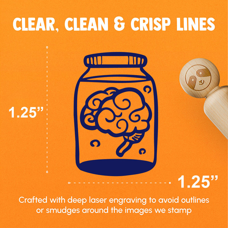 Brain In a Jar Science Fiction Scifi Rubber Stamp for Stamping Crafting Planners