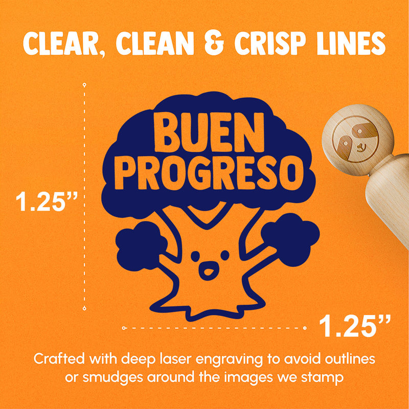 Buen Progreso Spanish Tree Teacher Stamp Rubber Stamp for Stamping Crafting Planners