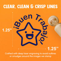 Buen Trabajo Spanish Star Compliment Teacher Stamp Rubber Stamp for Stamping Crafting Planners