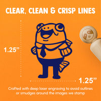 Business Fish Funny Silly Suit and Tie Rubber Stamp for Stamping Crafting Planners