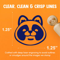 Cartoon Tanuki Head Japanese Raccoon Dog Rubber Stamp for Stamping Crafting Planners