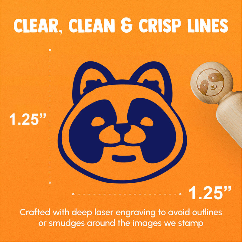 Cartoon Tanuki Head Japanese Raccoon Dog Rubber Stamp for Stamping Crafting Planners