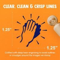 Clapping Hands Happy Celebration Rubber Stamp for Stamping Crafting Planners