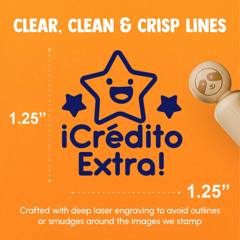 Credito Extra Credit Star School Student Rubber Stamp for Stamping Crafting Planners