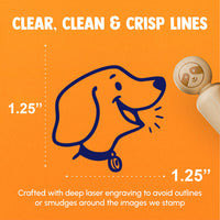 Cute Barking Dog Puppy Side Profile Rubber Stamp for Stamping Crafting Planners