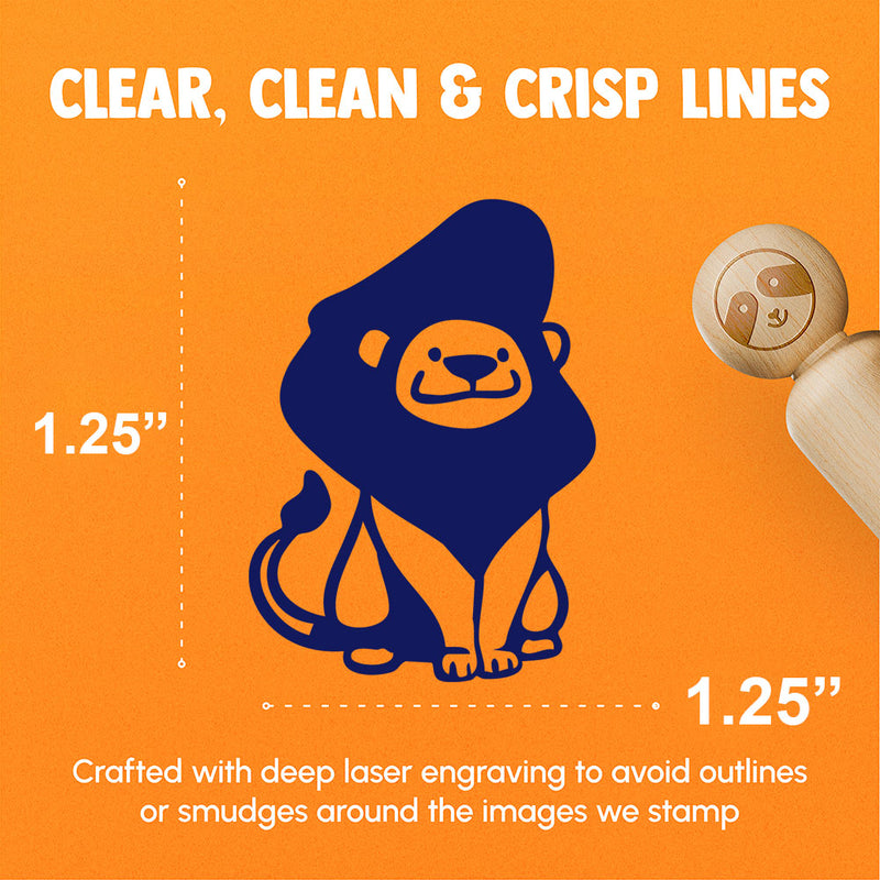 Cute Lion With Regal Mane Hairdo Pompadore Rubber Stamp for Stamping Crafting Planners