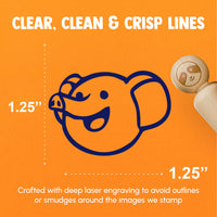 Cute Round Elephant Head Cartoon Rubber Stamp for Stamping Crafting Planners