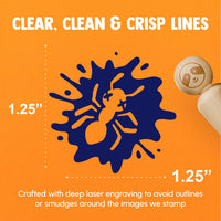 Dead Bug Squished Splatter Ant Insect Rubber Stamp for Stamping Crafting Planners