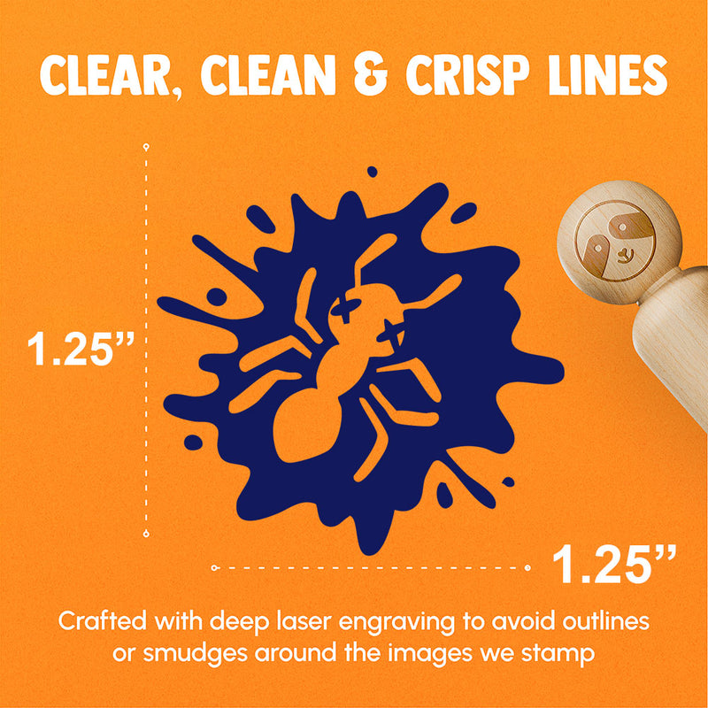 Dead Bug Squished Splatter Ant Insect Rubber Stamp for Stamping Crafting Planners