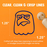 Disappointed Bald Eagle Frown America Rubber Stamp for Stamping Crafting Planners