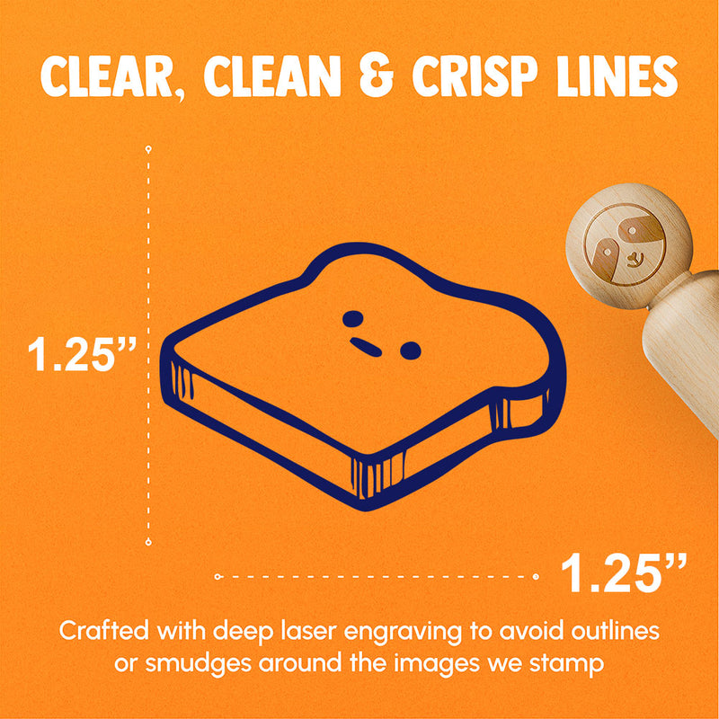 Existential Crisis Slice of Bread Toast Rubber Stamp for Stamping Crafting Planners