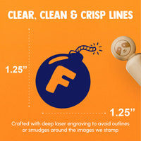 F Bomb Funny Curse Profanity Rubber Stamp for Stamping Crafting Planners