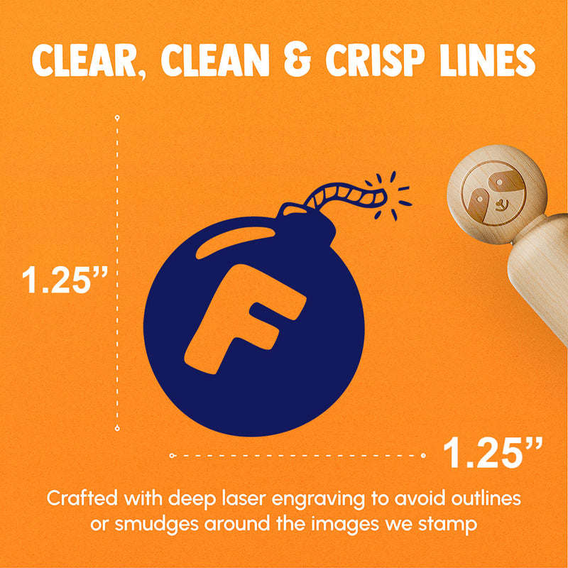 F Bomb Funny Curse Profanity Rubber Stamp for Stamping Crafting Planners