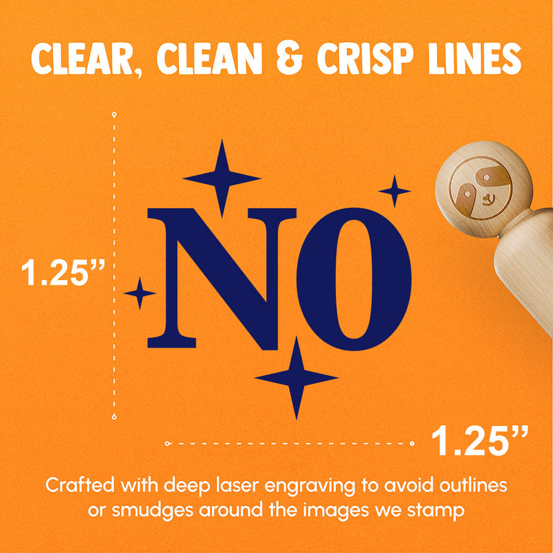 Fancy No Sparkle Stars Denied Rubber Stamp for Stamping Crafting Planners