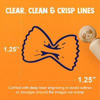 Farfalle Bow Tie Butterfly Pasta Rubber Stamp for Stamping Crafting Planners