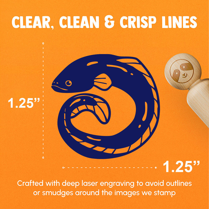 Freshwater Eel Fish Food Rubber Stamp for Stamping Crafting Planners