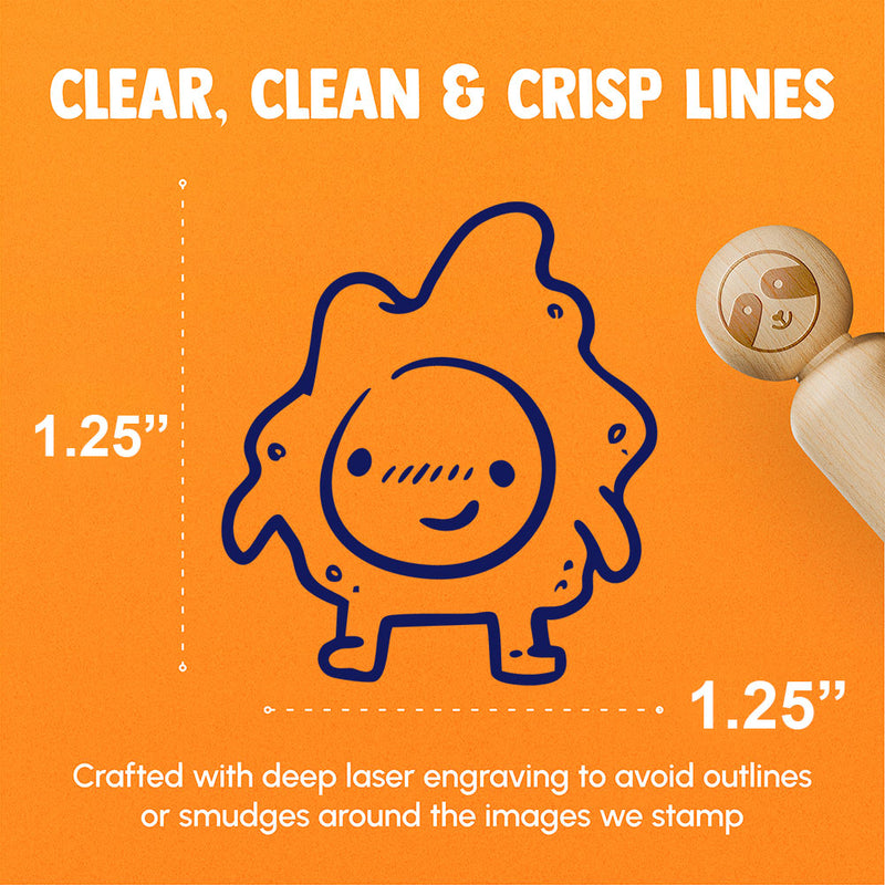 Fried Egg Kawaii Cute Sunny Side Up Rubber Stamp for Stamping Crafting Planners