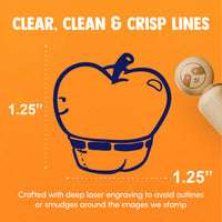 Funny Apple Bottom Jeans Silly Fruit Rubber Stamp for Stamping Crafting Planners